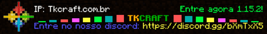 Banner do servidor Minecraft Tkcraft