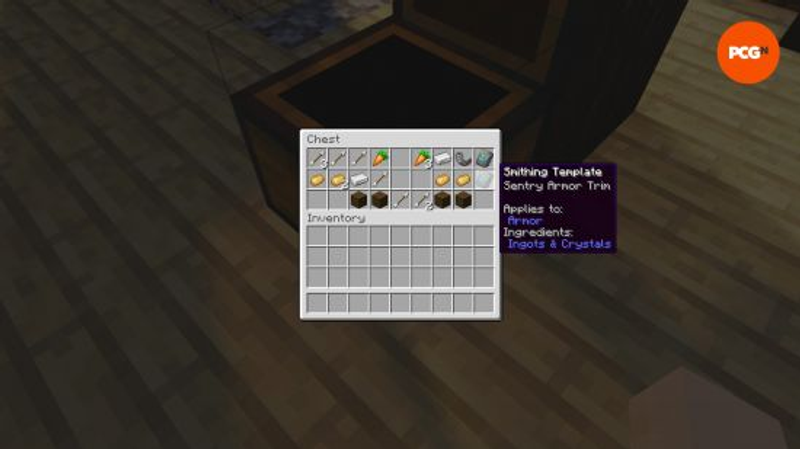 Two smithing templates in an outpost chest in one of the best Minecraft seeds.